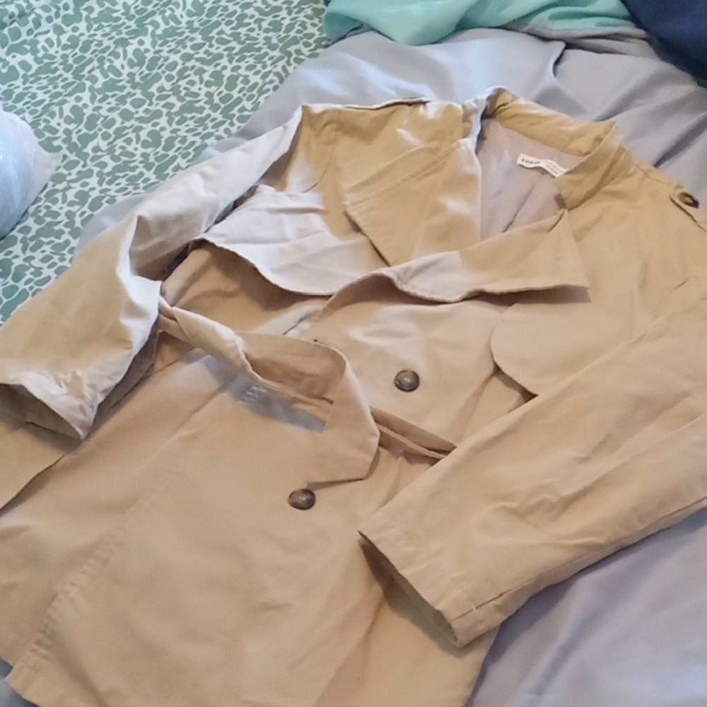 SHEIN Tan Trench Coat Lightweight Classic